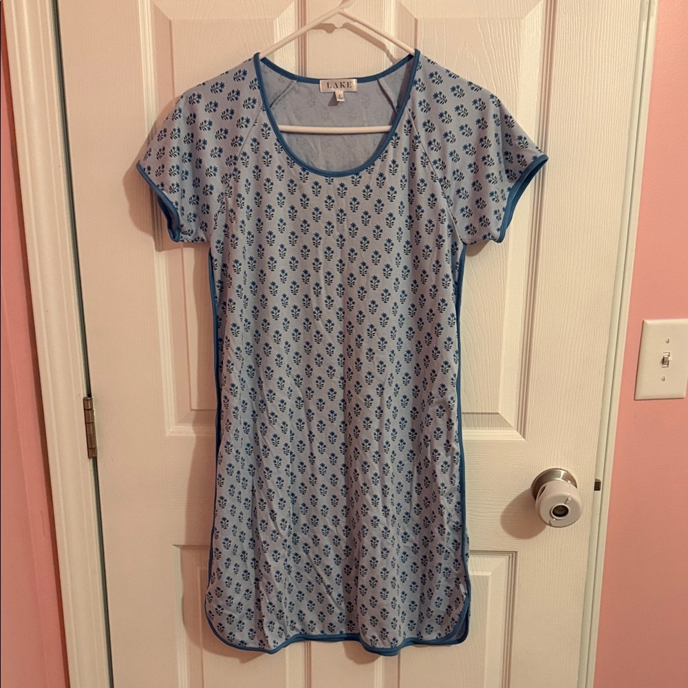 Lake Blue Floral Nightgown